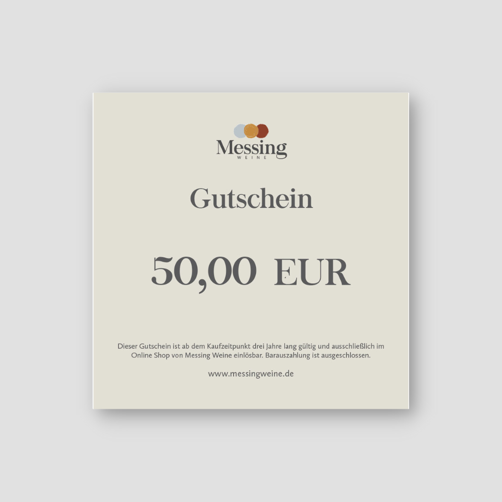 Messing Geschenkgutschein
